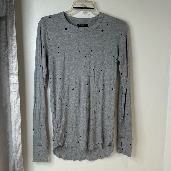 Michael Lauren Gray Ribbed Top - Picture 2 of 11